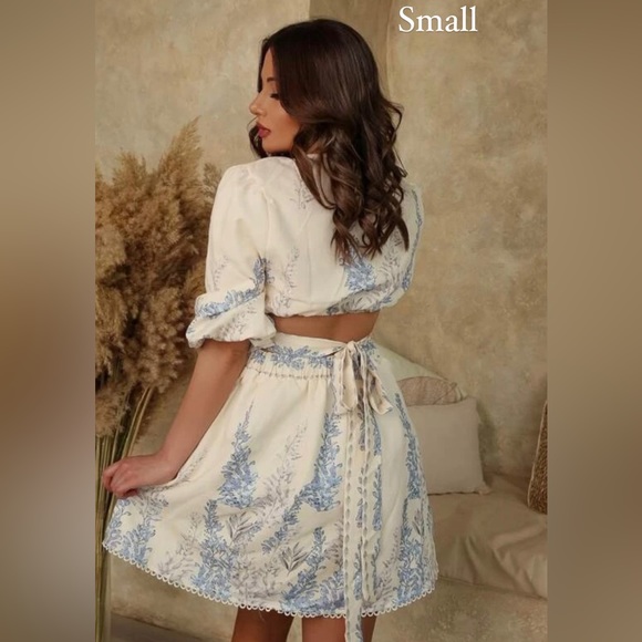 White Floral Dress - Picture 3 of 3